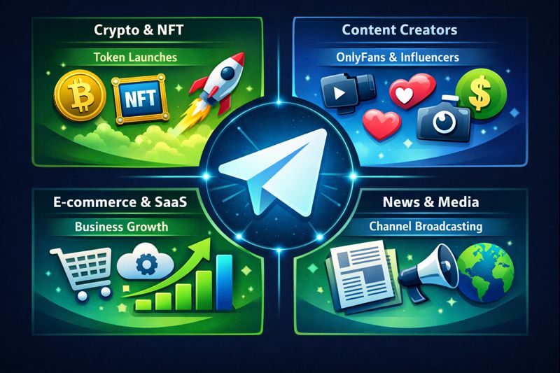 Use cases for professional Telegram invite member bot services across different industries